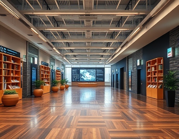holistic ranking systems, comprehensive overview, boosting efficiency, photorealistic, modern tech company floor, highly detailed, cohesive visual elements, exceptional crispness, earthy tones, mixed lighting, shot with a wide-angle 20mm lens.