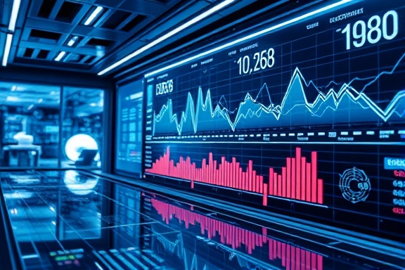 elegant trends data, depicting, analyzing, photorealistic, futuristic tech lab with holographic displays, highly detailed, animated numbers and bars, 8K resolution, cool tones, ambient lighting, shot with a 50mm lens.