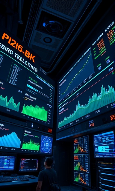 comprehensive realtime metrics, illustrating server performance, updating seamlessly, photorealistic, within a high-tech NOC center filled with large screens and tech gadgets, highly detailed, pulsating indicators, 8K resolution, contrasting hues, balanced lighting, shot with a telephoto lens