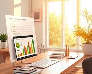 versatile ranking tools, customizable options, adjusting settings, photorealistic, creative workspace with lots of natural light, highly detailed, fluid interface elements, high contrast, pastel colors, warm sunlight, shot with a 28mm lens.