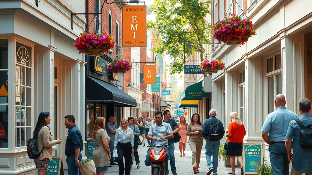 Community support drives small business growth on a lively local street